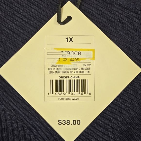 NWT Ava & Viv Navy Ribbed Knit Midi Dress - Picture 7 of 10